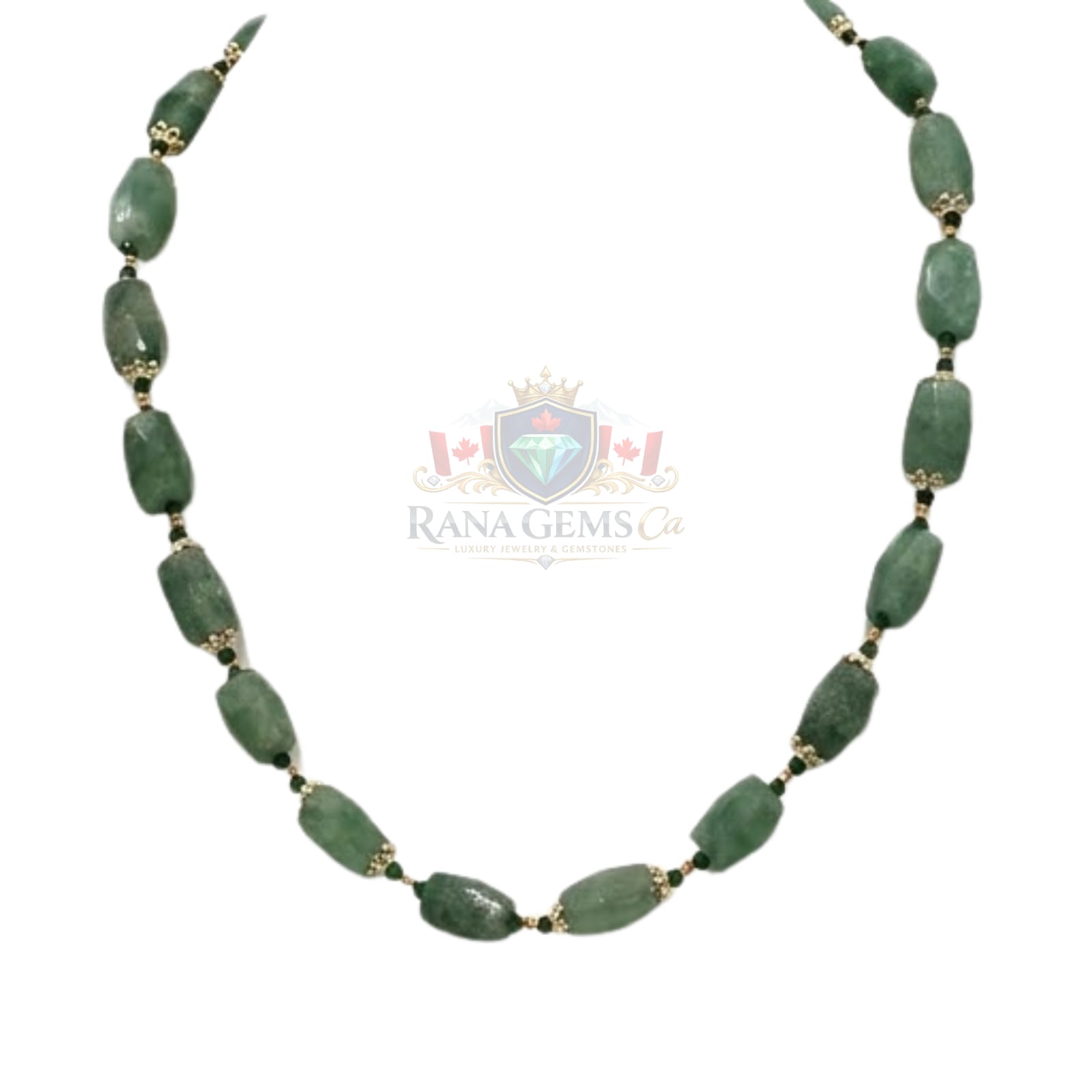 Barrel Green Aventurine Necklace