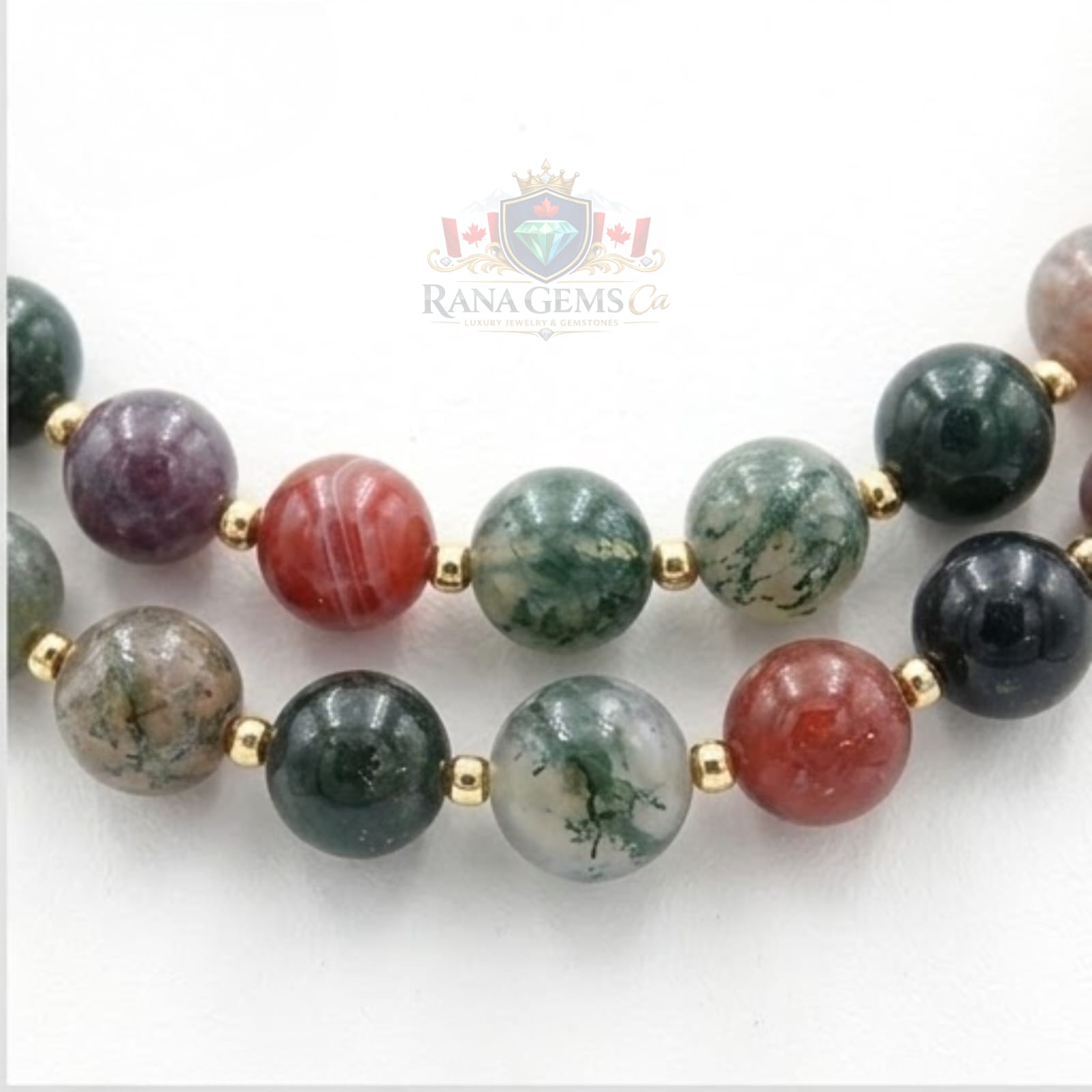 Three Line Fancy Jasper Necklace