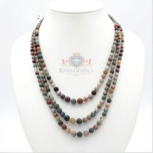 Three Line Fancy Jasper Necklace