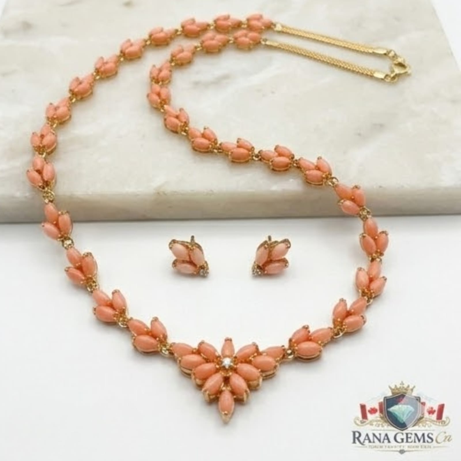 Pink Coral Stone Set