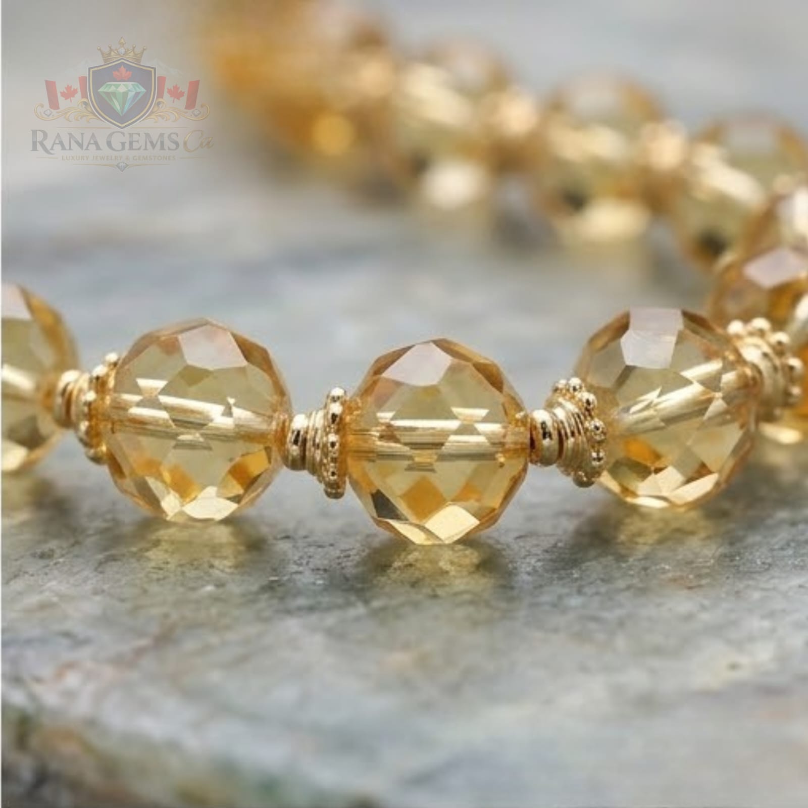Faceted Citrine Necklace