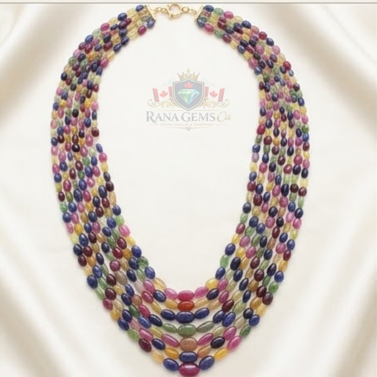 Seven Layer Graduated Sapphire Necklace