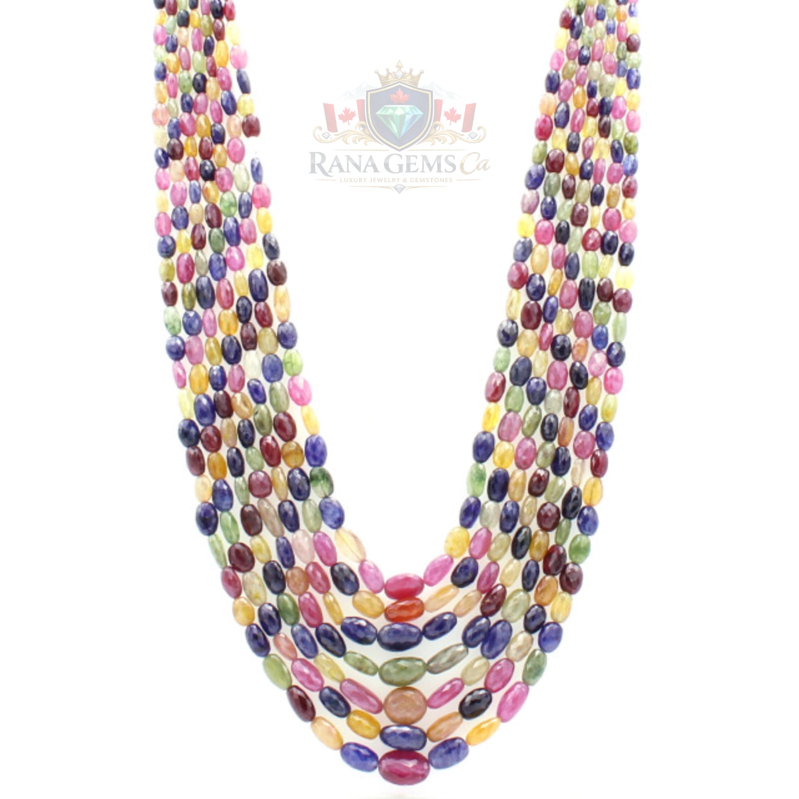 Seven Layer Graduated Sapphire Necklace