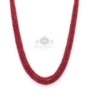 Faceted Three Layer Ruby Necklace
