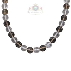 Aura Crystal and Smoky Topaz Necklace