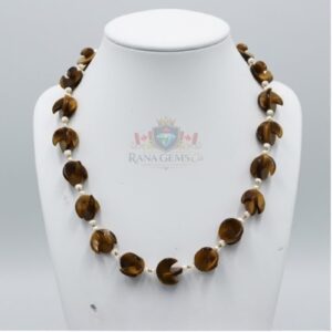 Half Moon Tiger Eye Necklace