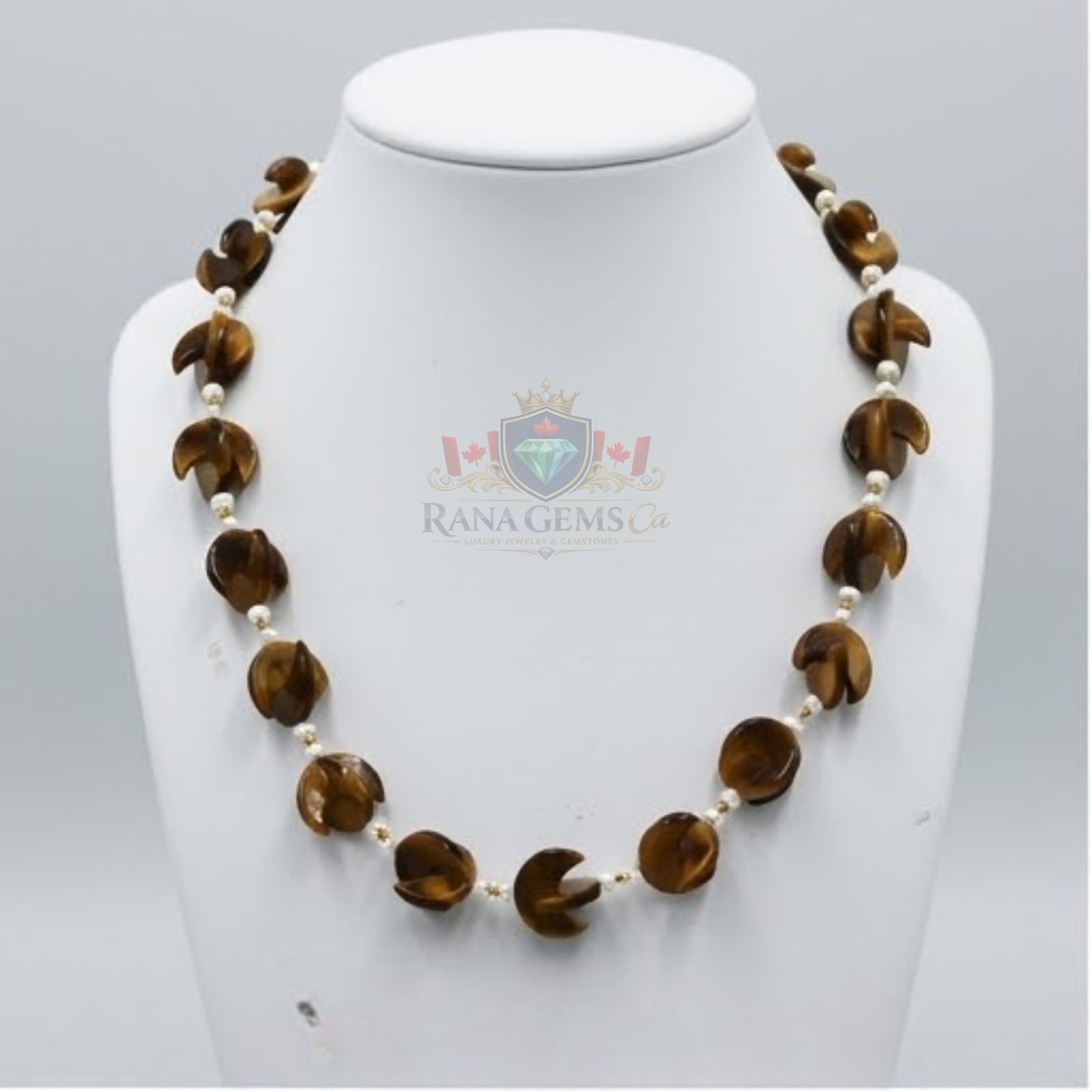 Half Moon Tiger Eye Necklace