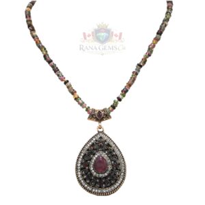 Tourmaline Disk Necklace