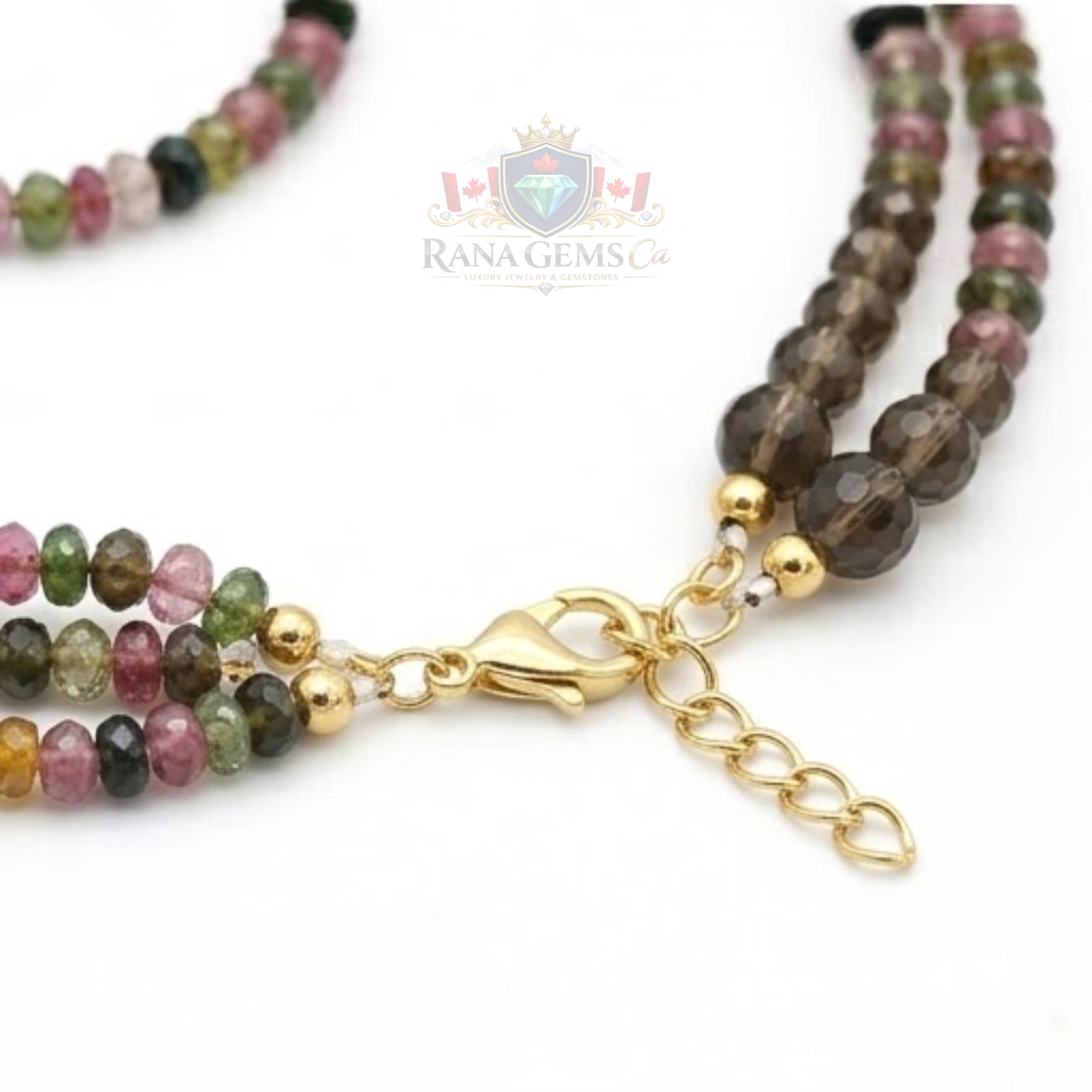Tourmaline Disk Necklace