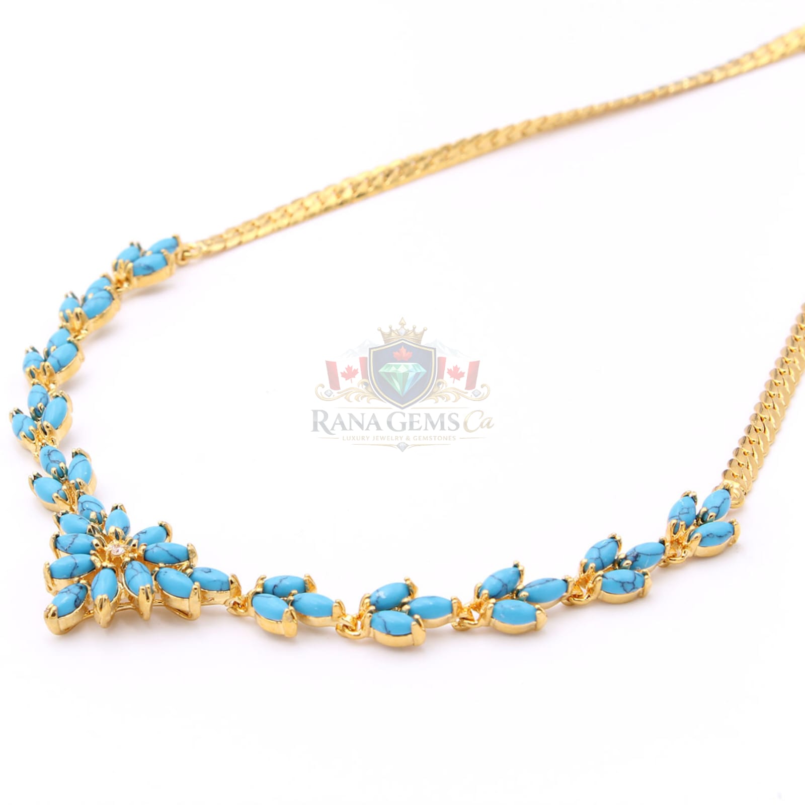Turquoise & Gold Three Piece Set