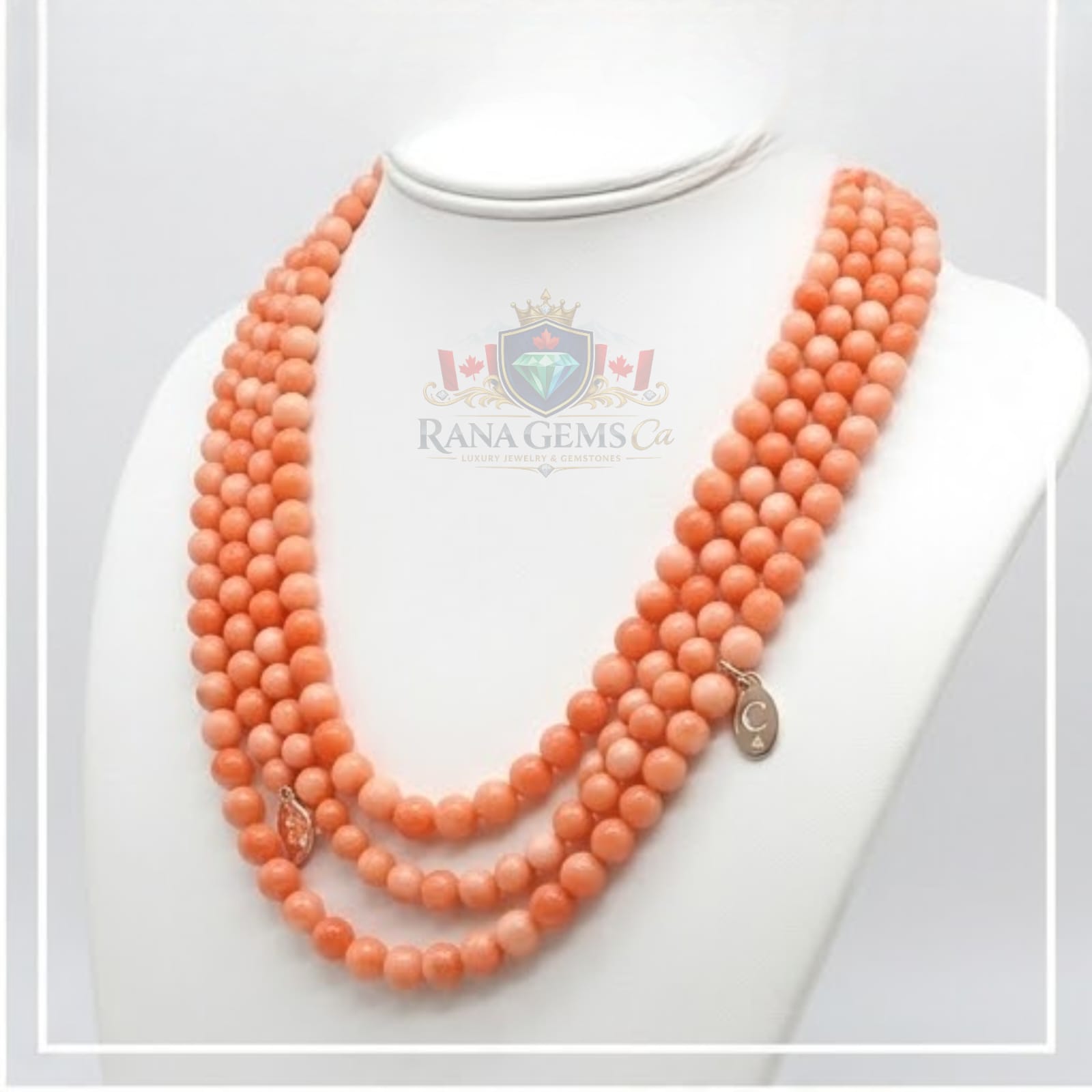 Round Pink Coral, 6 mm