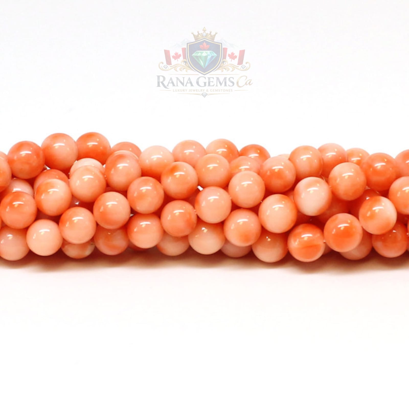 Round Pink Coral, 6 mm