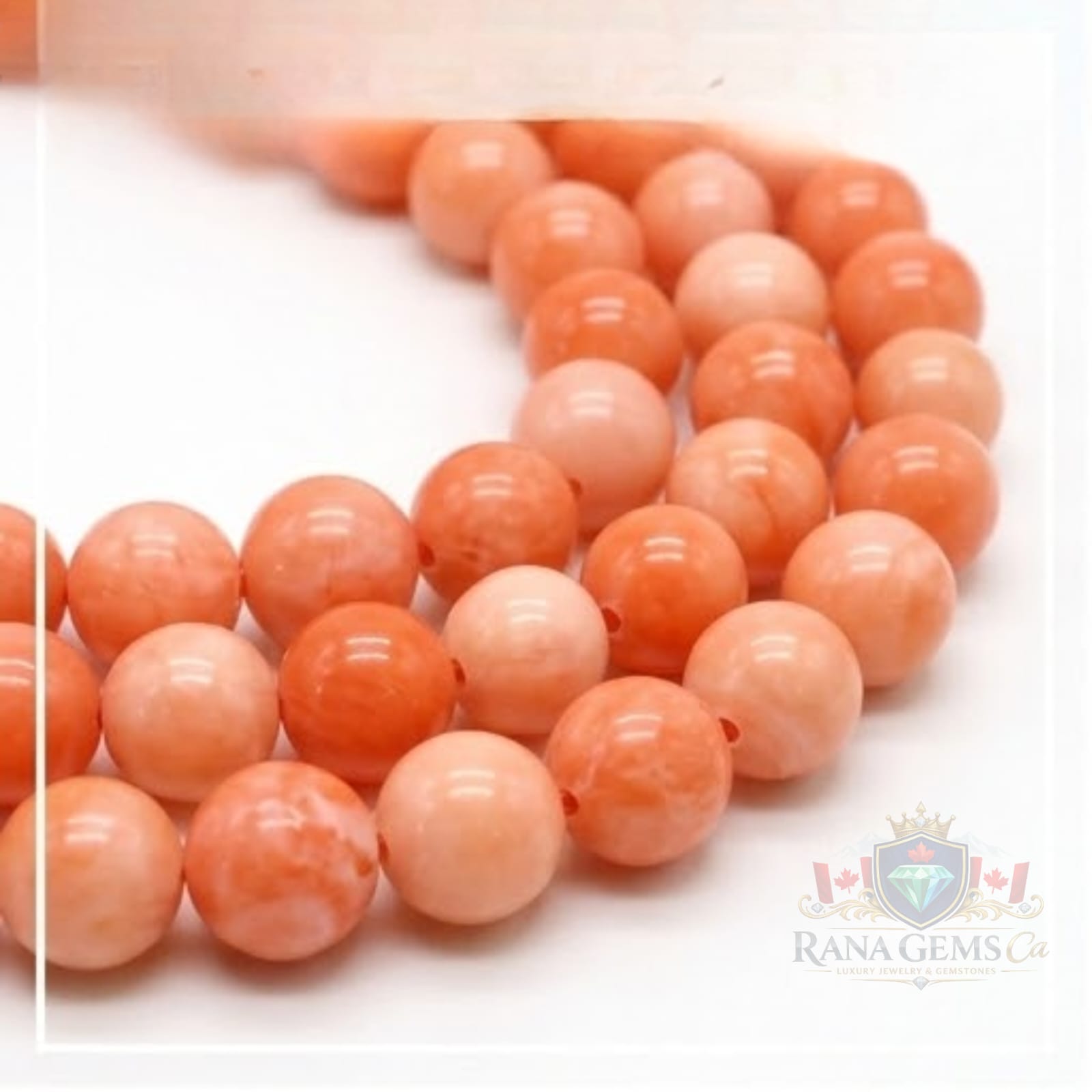 Round Pink Coral, 6 mm