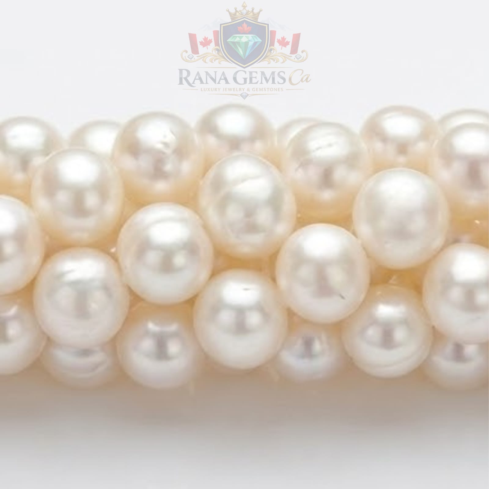 Semi-Round Pearls, 5.5 mm