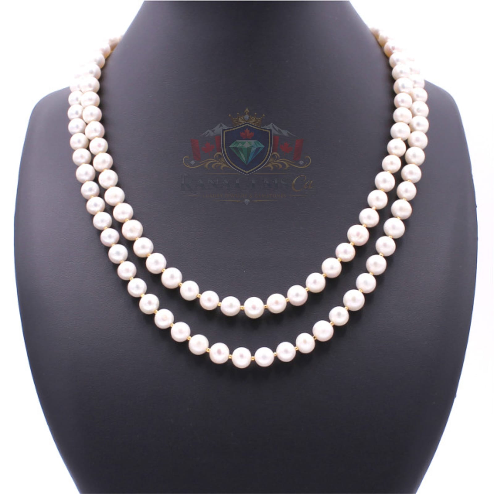 Two Layer Round Pearl Necklace