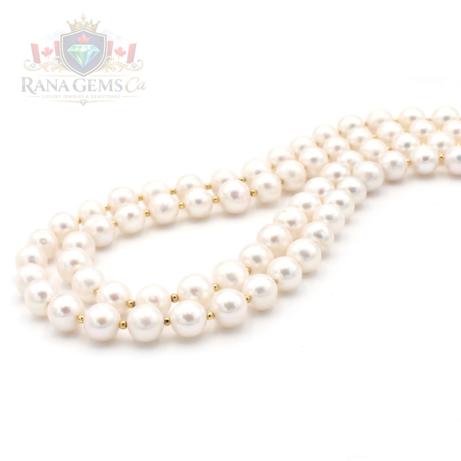 Two Layer Round Pearl Necklace