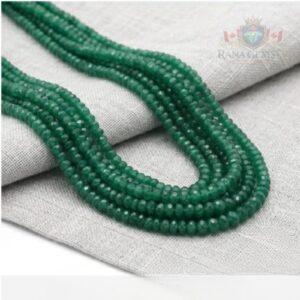 Faceted Emerald Beads, 3.6 mm