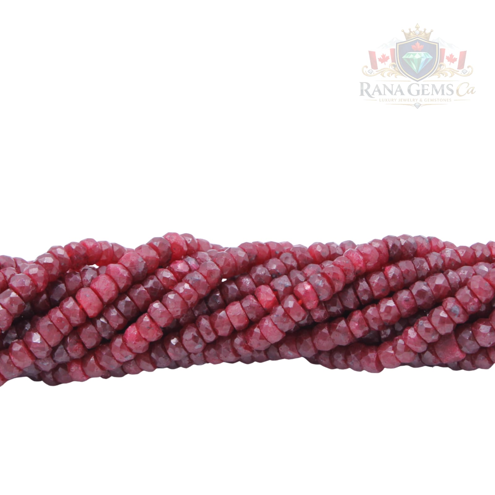 Faceted Ruby Beads, 4.8 mm