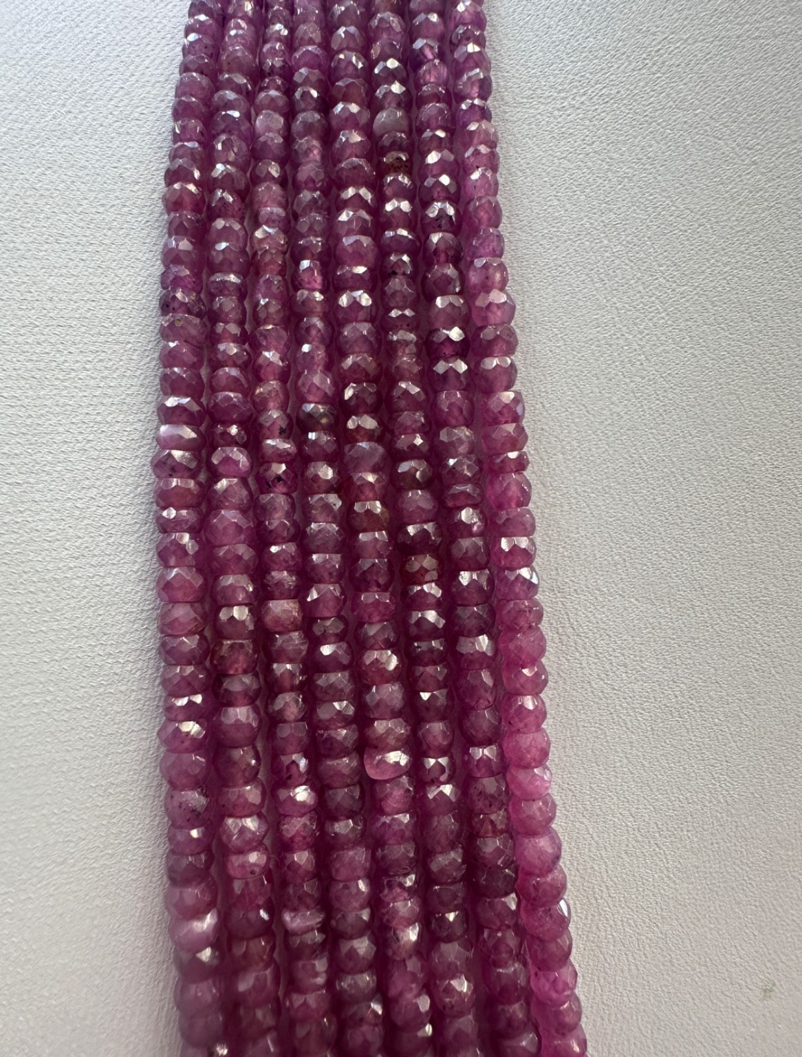 Pink Burmese Ruby Beads