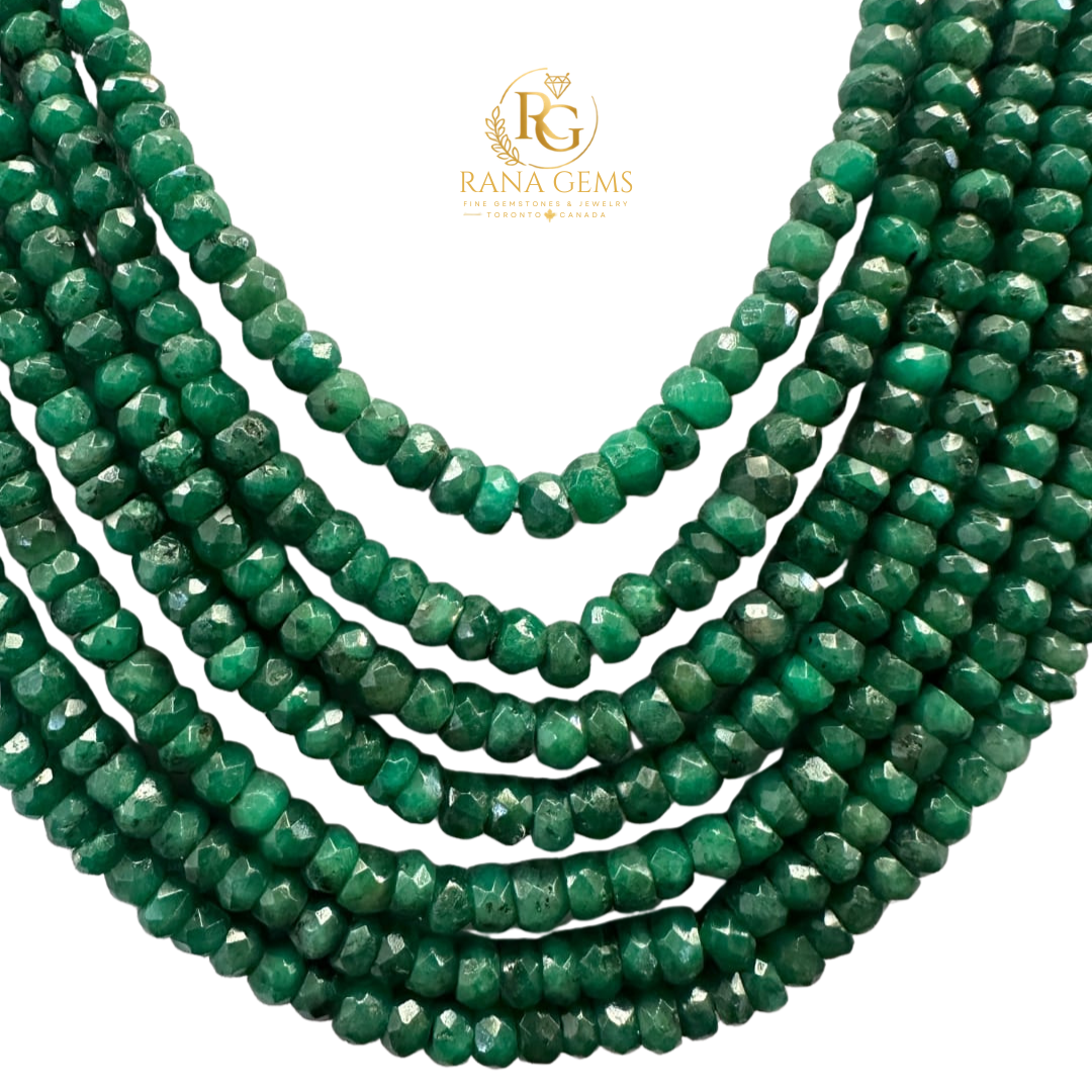 Colombian Emerald Beads 7-Layer Necklace